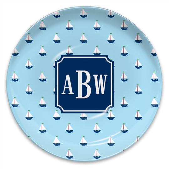 Little Sailboat Melamine Plate